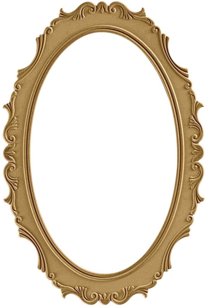 The oval mirror frame in MDF