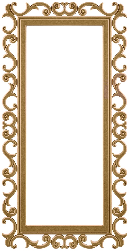 The rectangular mirror frame in MDF