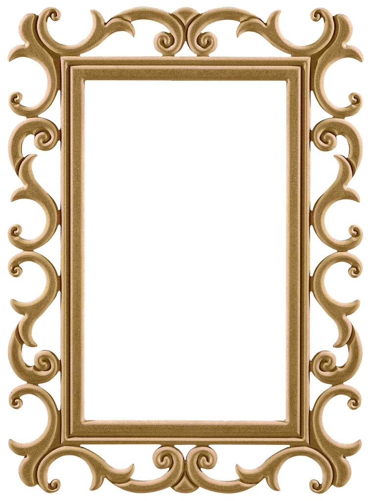 The rectangular mirror frame in MDF