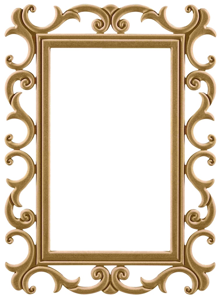 The rectangular mirror frame in MDF