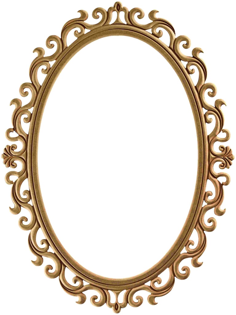 Ovaler Spiegel Rahmen aus MDF