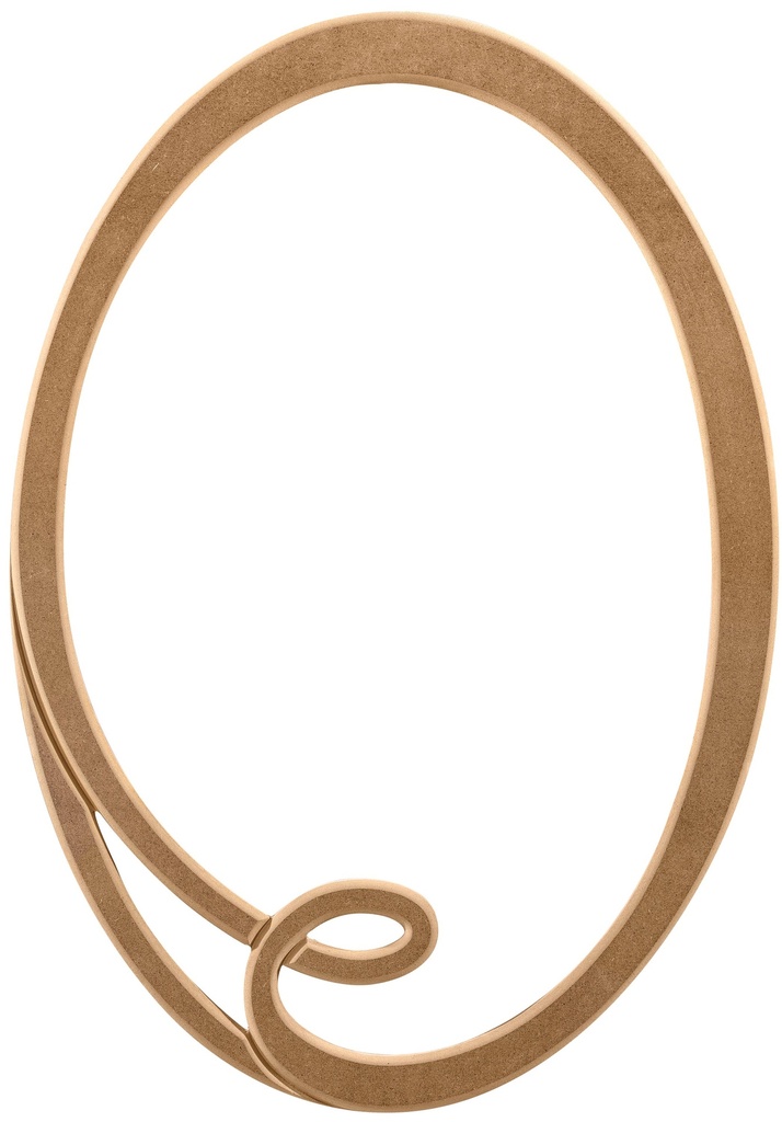 The oval mirror frame in MDF