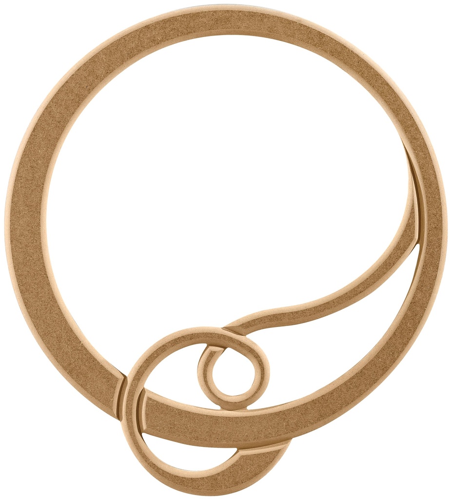 Rama Round Mirror en MDF