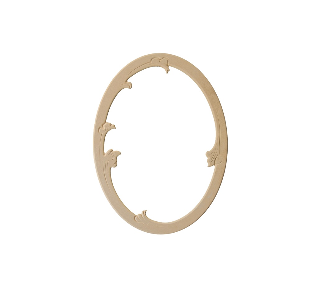 The oval mirror frame in MDF
