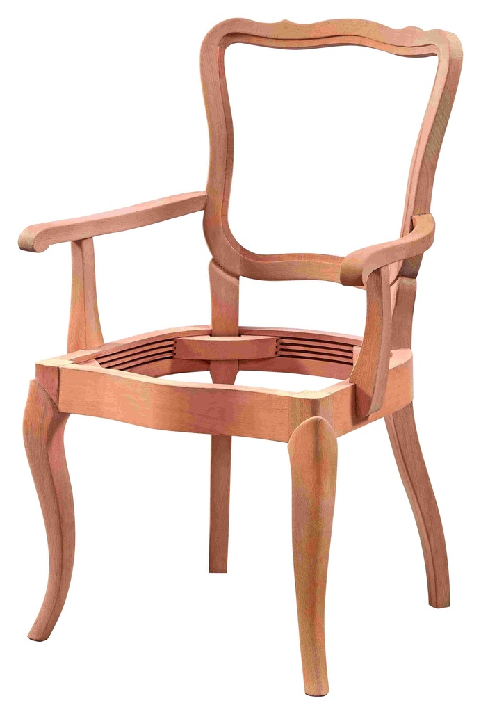 Chaise en bois squelette avec barts
