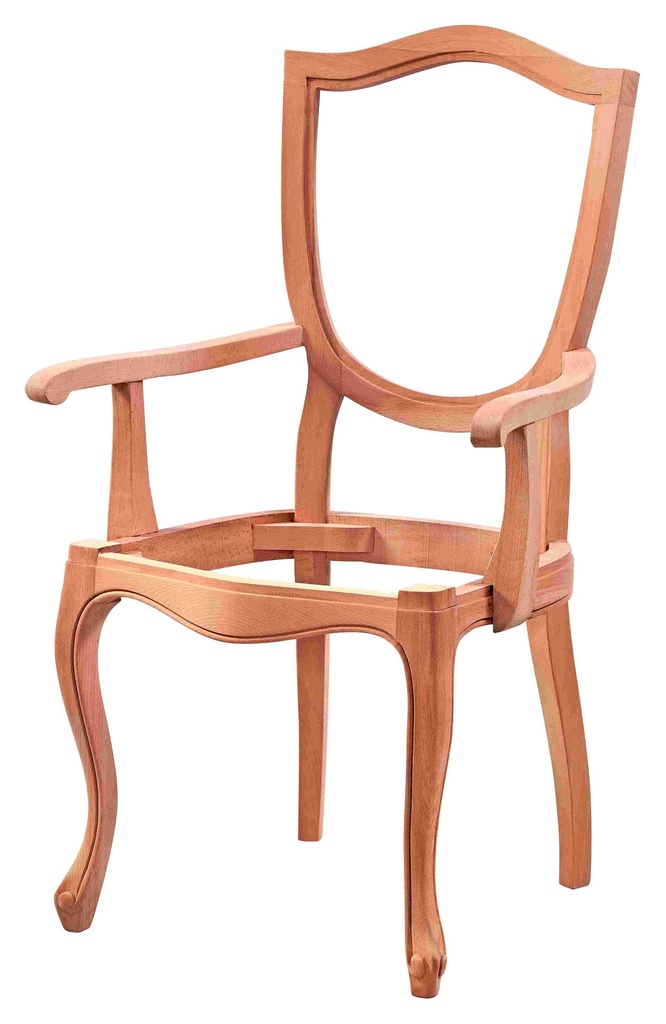 Skeleton wooden chair with arms