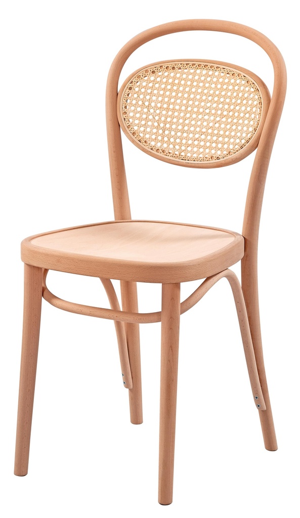 Skeleton wooden chair with rattan