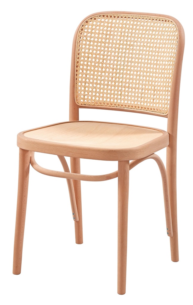 Skeleton wooden chair with rattan