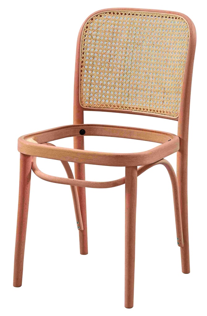 Skeleton wooden chair with rattan