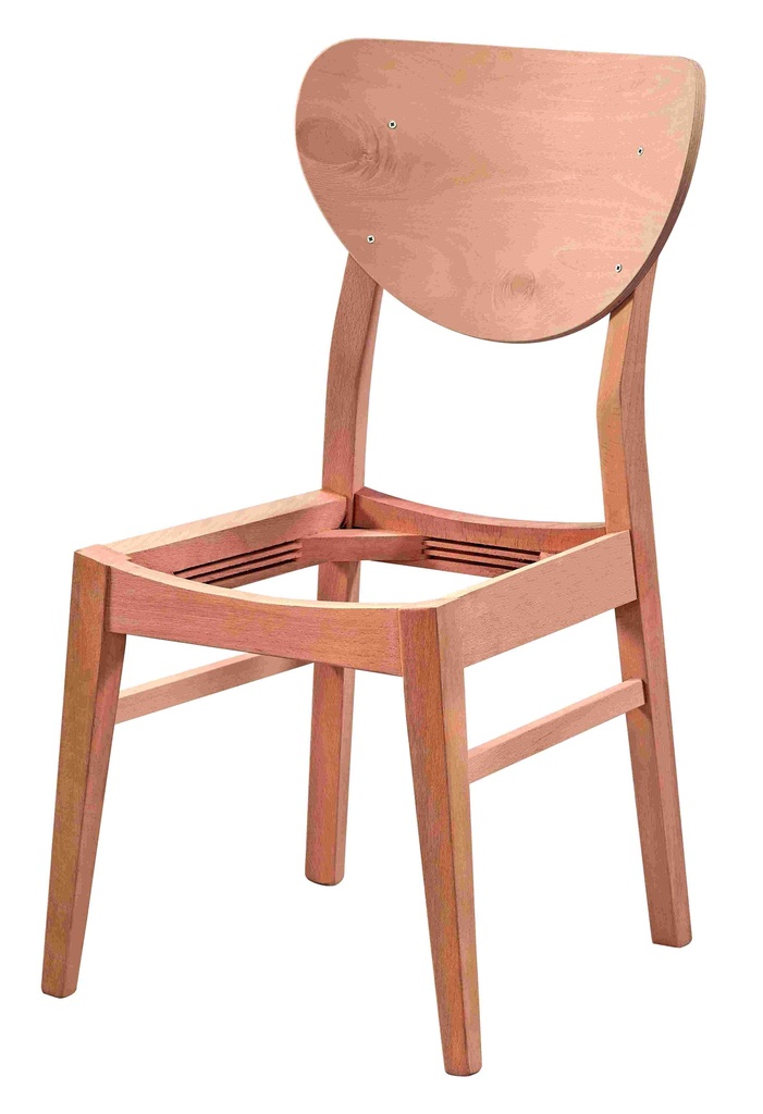 Skeleton wooden chair with arms