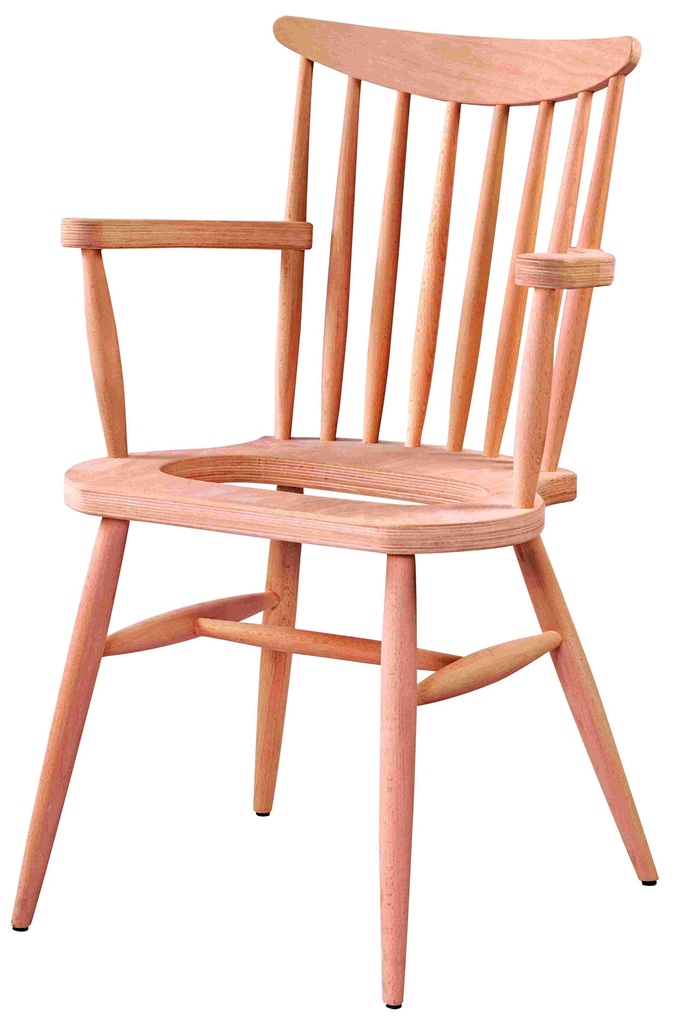 Skeleton wooden chair with arms