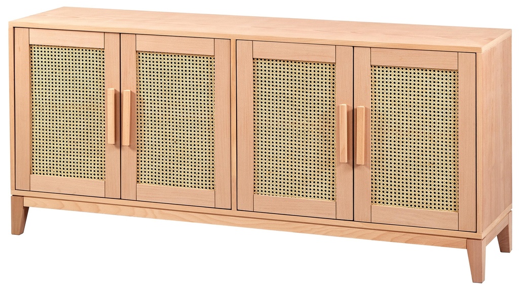 SERVANTA DIN LEMN CU RATAN