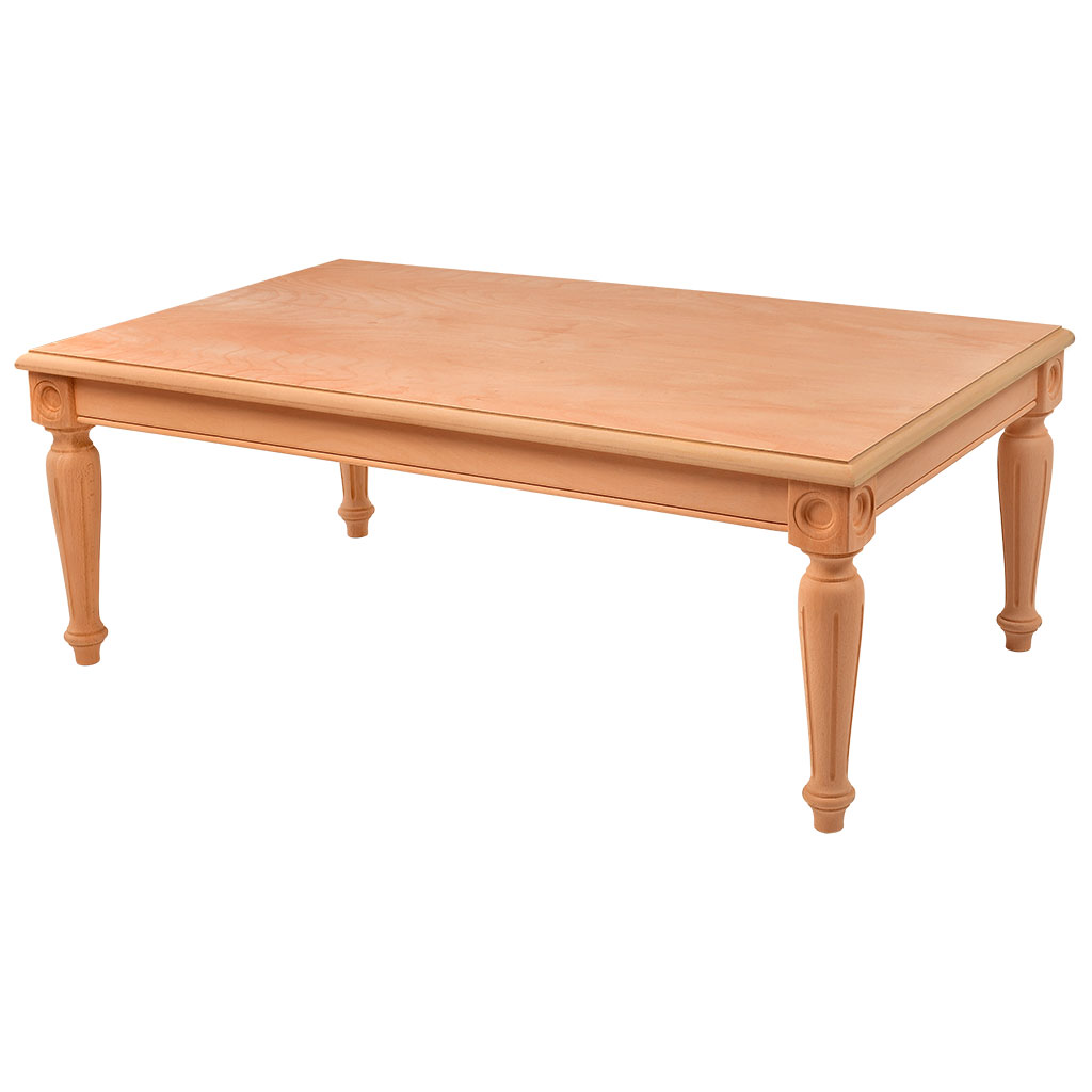 La table basse rectangulaire en bois