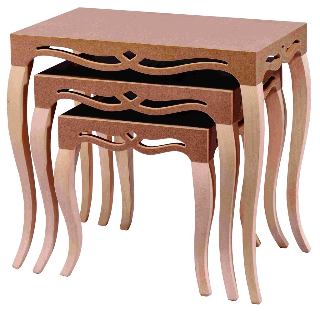 Ensemble de tables de bois et de MDF