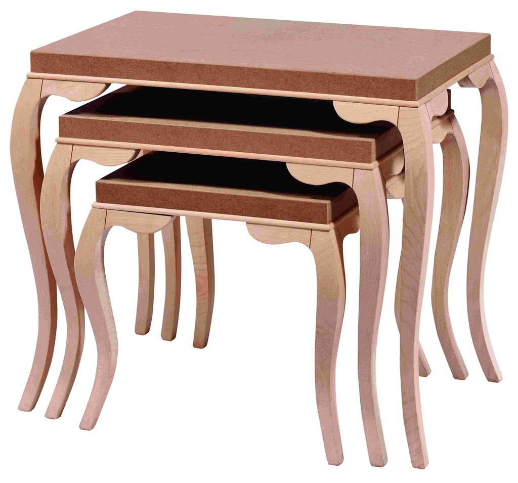 Set of wood and MDF tables