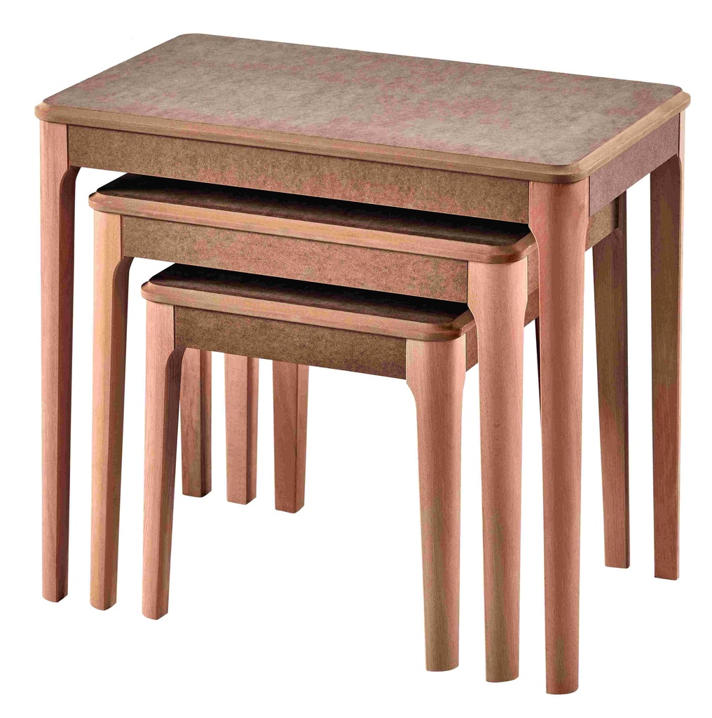 Set of wood and MDF tables