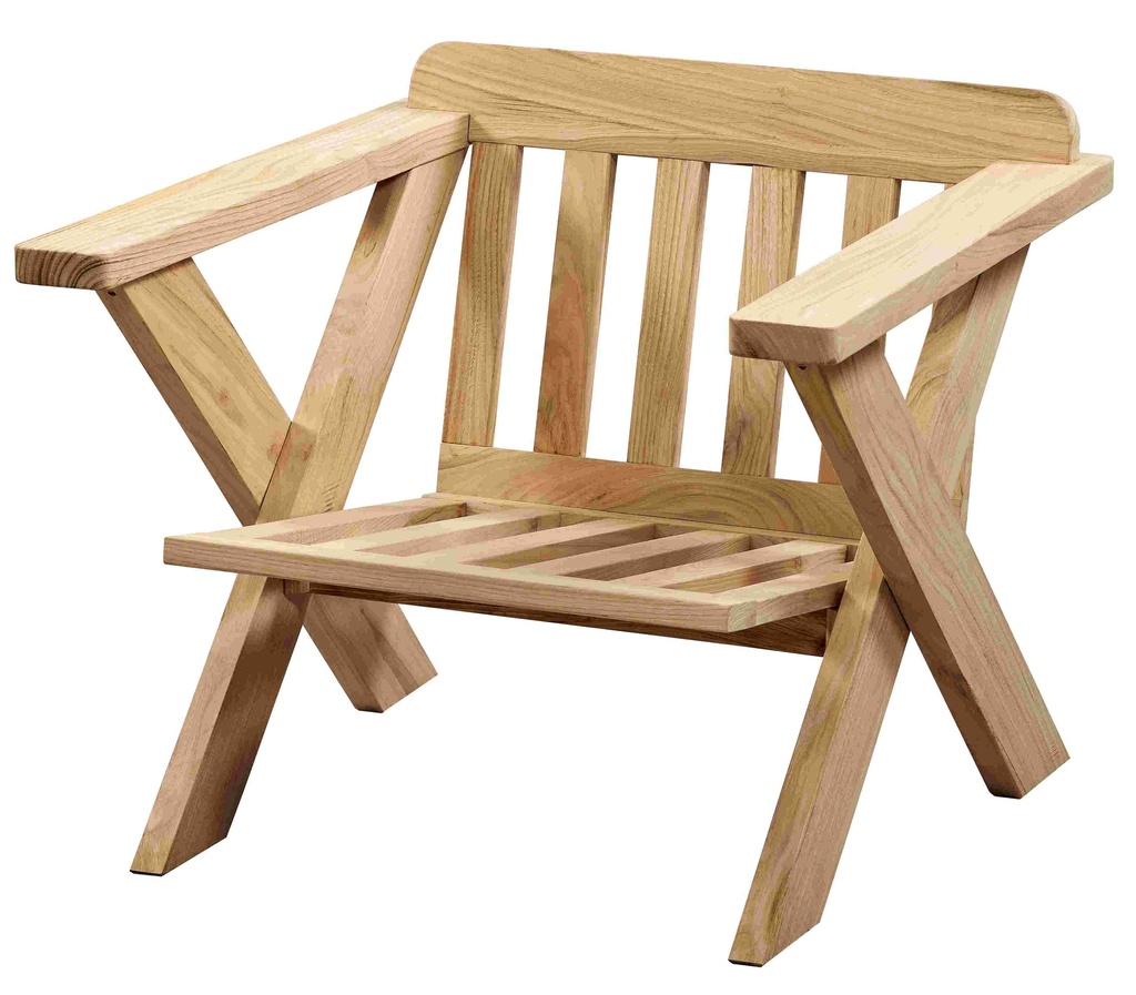 Terrasse en bois de fauteuil squelettique