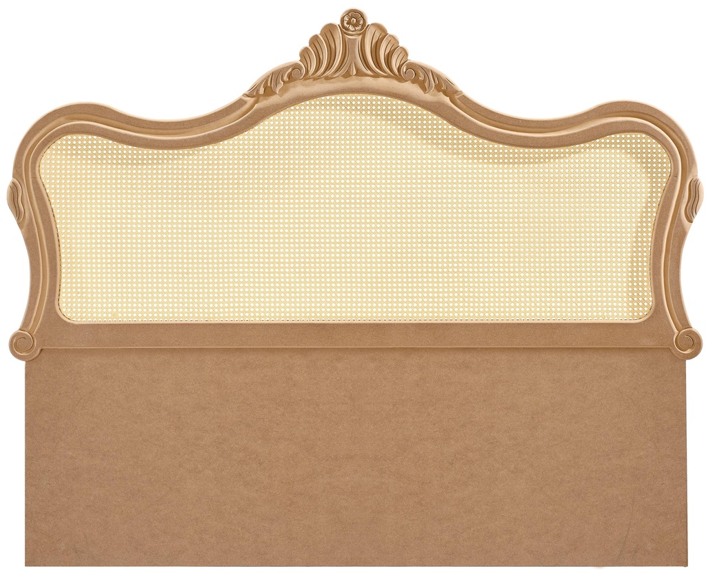 MDF bed sheet with rattan and sculpture