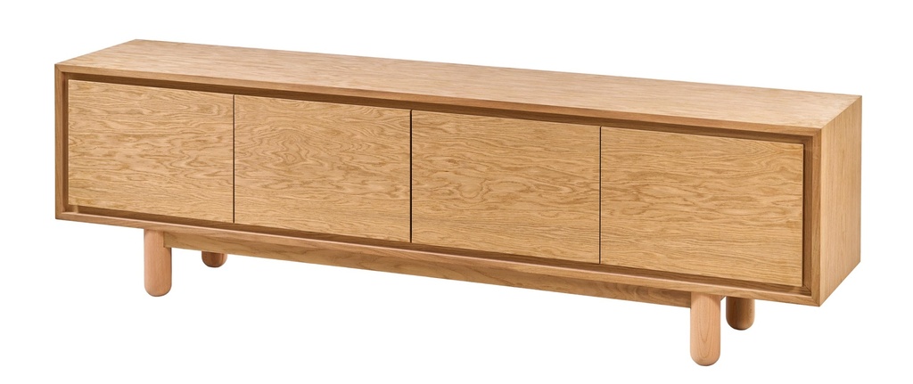 COMODA TV DIN LEMN CU FURNIR DE STEJAR