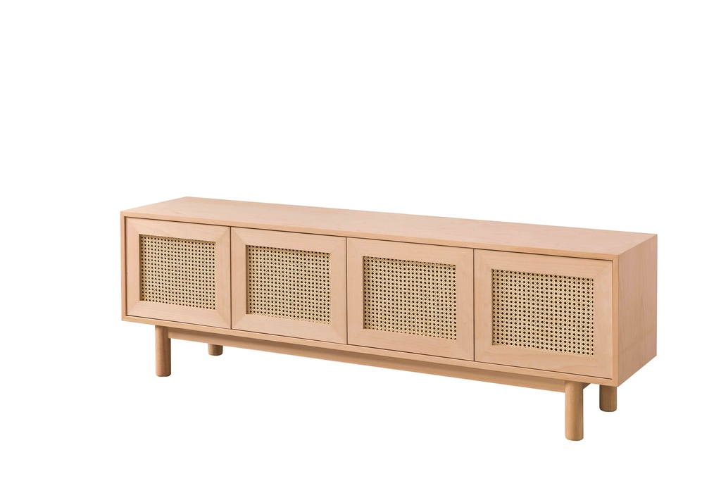 COMODA TV DIN LEMN CU RATAN