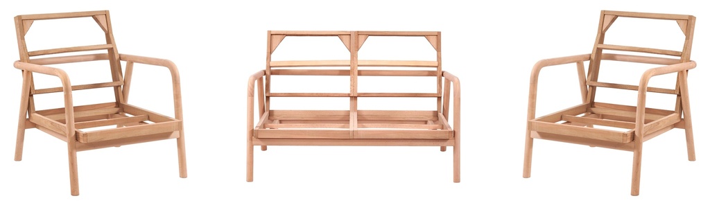 SET CANAPEA+FOTOLII DIN LEMN