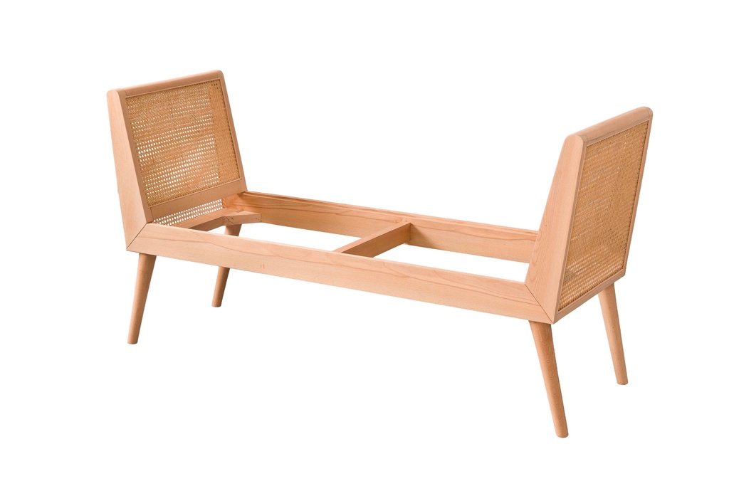 SCHELET DIVAN DIN LEMN CU RATAN