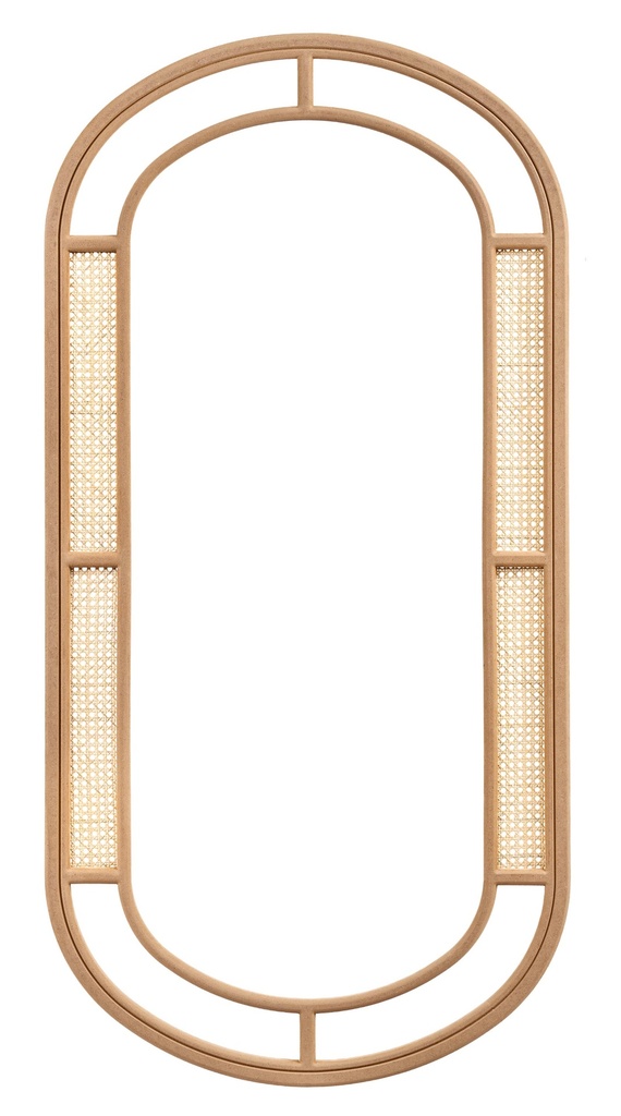 RAMA OGLINDA OVALA DIN MDF CU RATAN