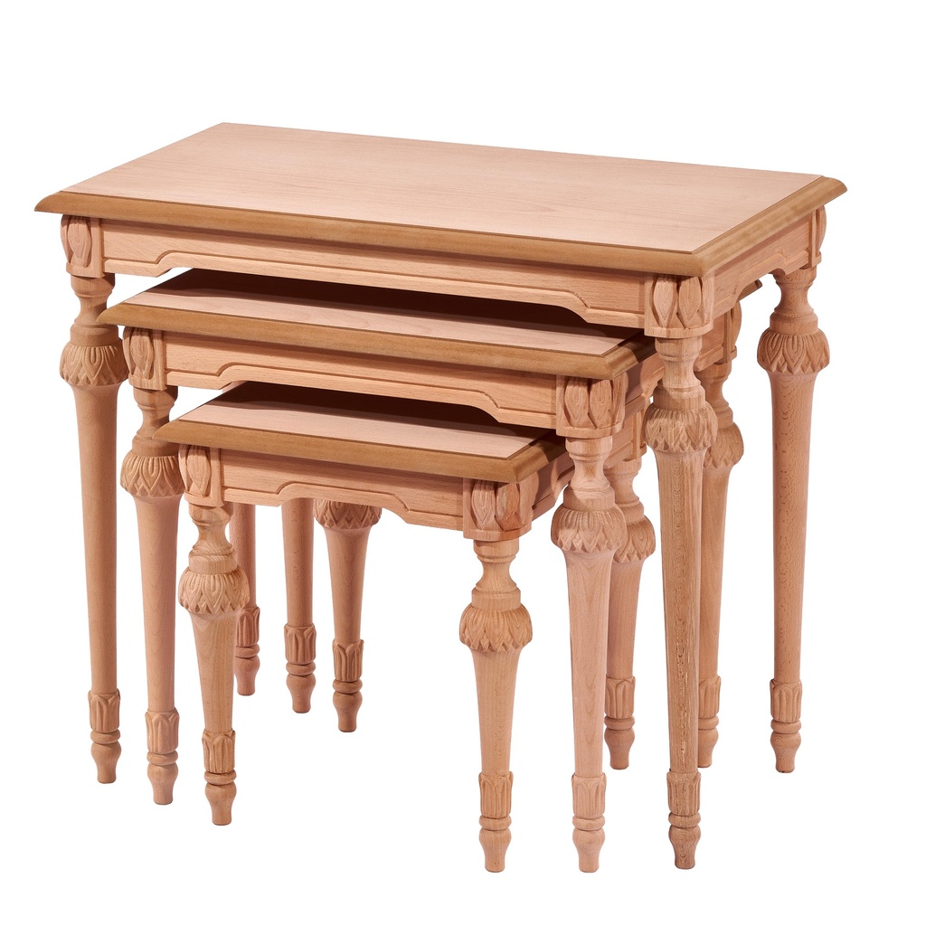 SET MASUTE DIN LEMN CU SCULPTURA