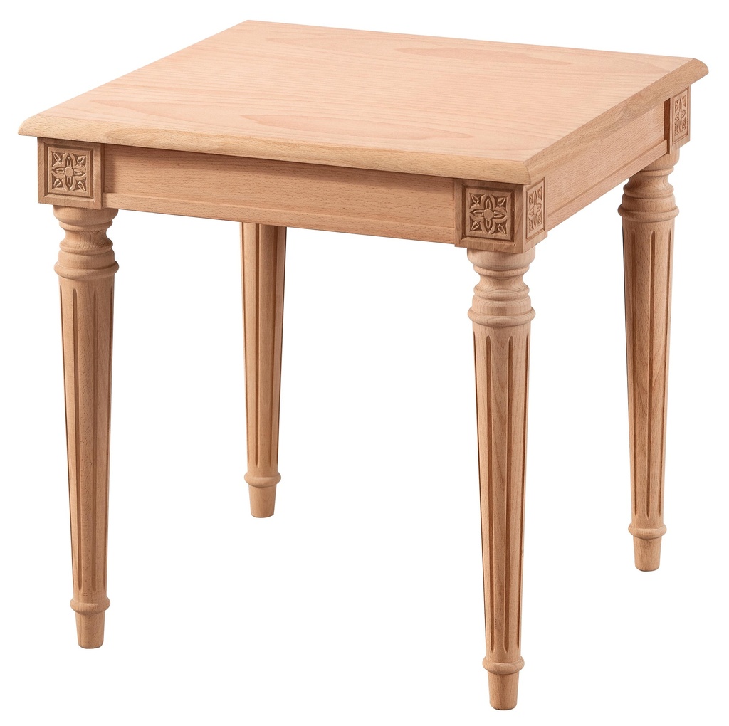 MASUTA PATRATA DIN LEMN CU SCULPTURA