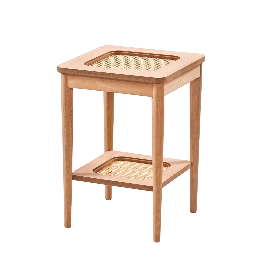 MASUTA PATRATA DIN LEMN CU RATAN