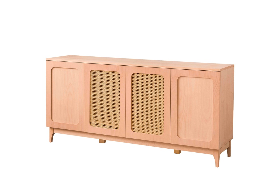 SERVANTA DIN LEMN CU RATAN