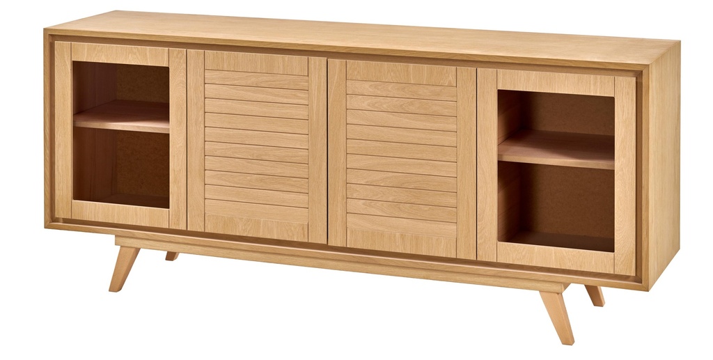 SERVANTA DIN LEMN CU FURNIR DE STEJAR