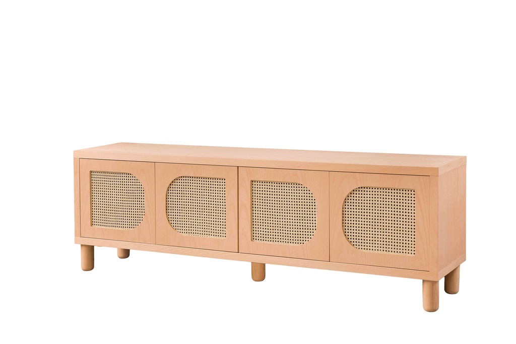 COMODA TV DIN LEMN CU RATAN