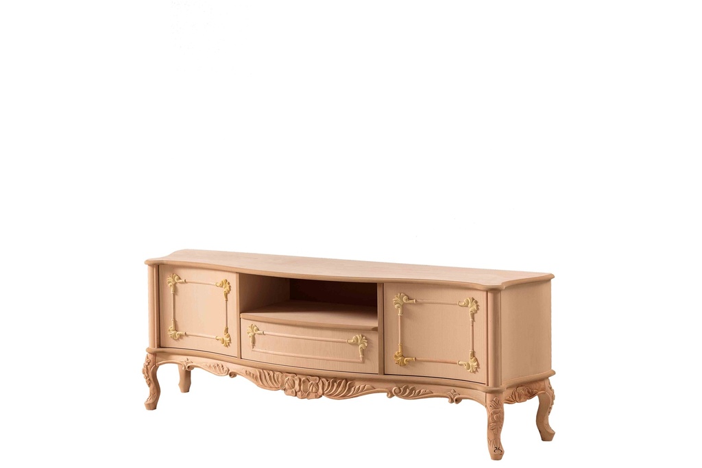 COMODA TV DIN LEMN CU SCULPTURA