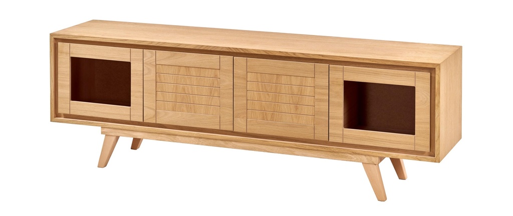 COMODA TV DIN LEMN CU FURNIR DE STEJAR