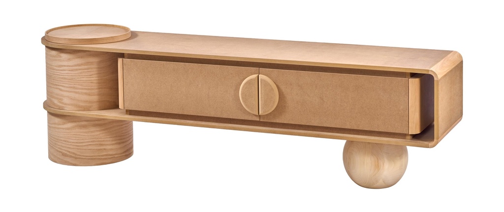 COMODA TV DIN LEMN SI MDF