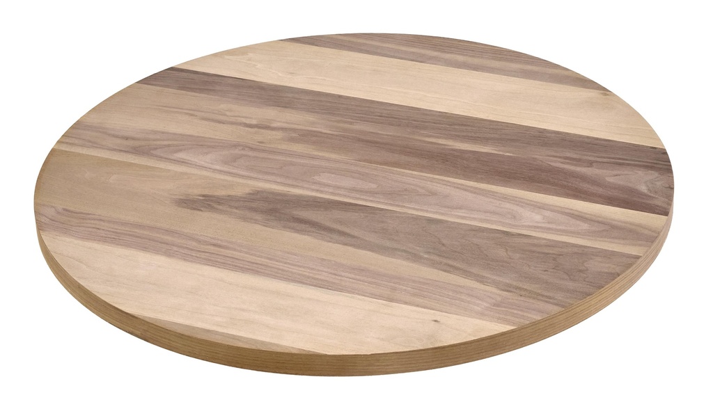 BLAT MASA ROTUND DIN LEMN CU FURNIR DE NUC