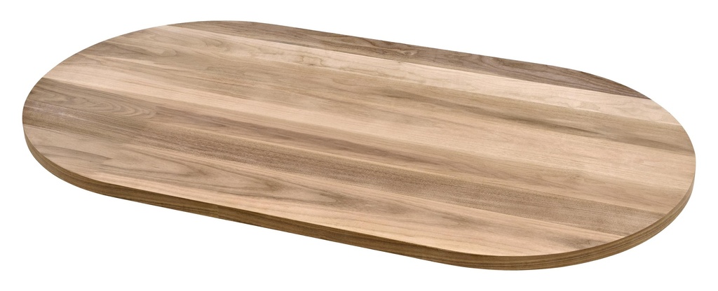 BLAT MASA OVAL DIN LEMN CU FURNIR DE NUC