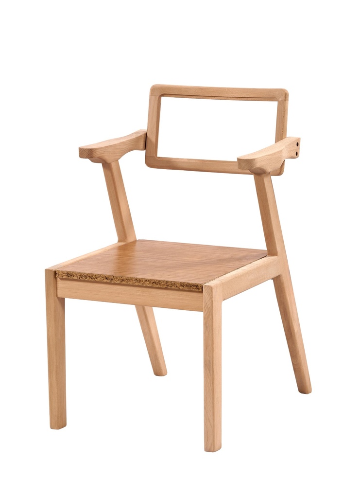 SCHELET SCAUN DIN LEMN CU BRATE