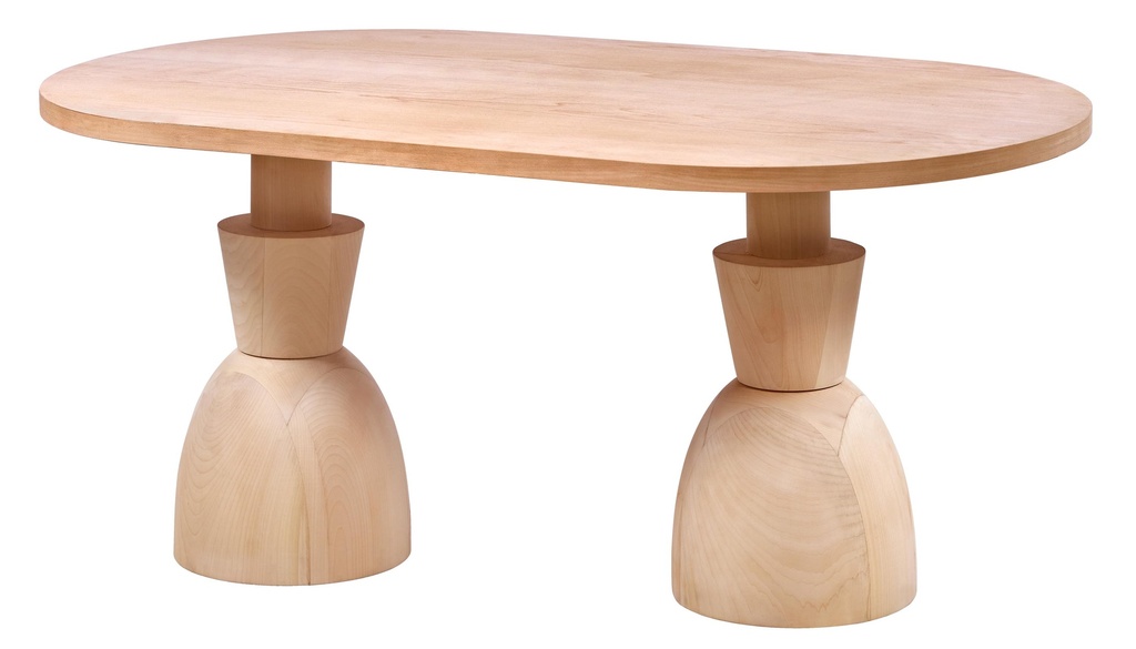 MASA OVALA FIXA DIN LEMN