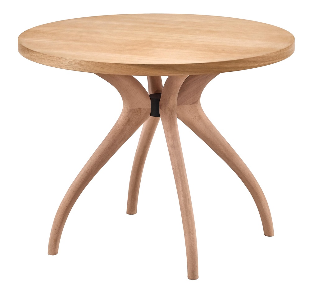 MASA ROTUNDA FIXA DIN LEMN CU FURNIR DE STEJAR