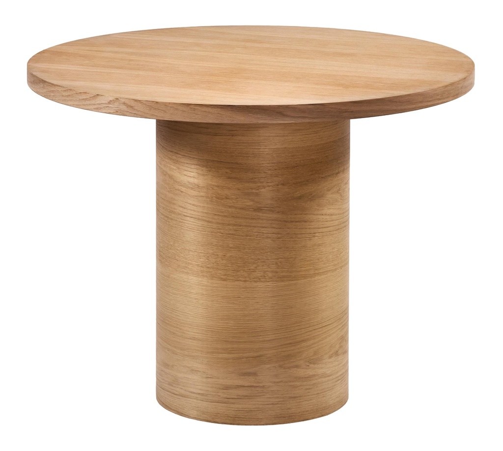 MASA ROTUNDA FIXA DIN LEMN CU FURNIR DE STEJAR