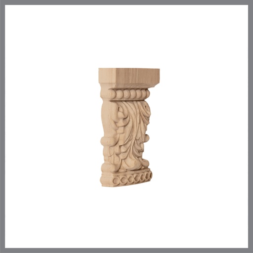 [A-103] Wood decorative capitel with sculptures