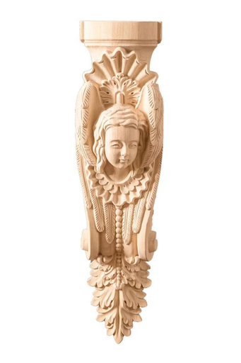 [AOP-09] Wood decorative capitel with sculptures