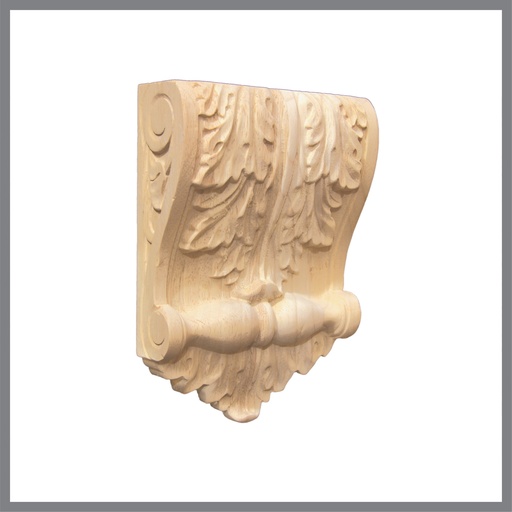 [KR-003] Wood decorative capitel with sculptures