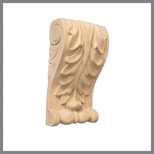 [KR-004] Holz dekoratives Kapitel mit Skulpturen