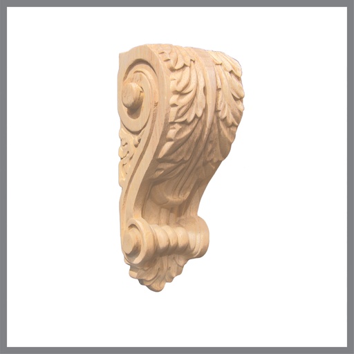 [N-089] Wood decorative capitel with sculptures