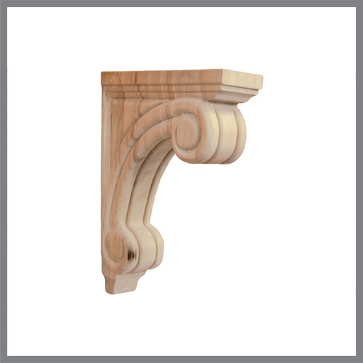 [TT-100] Holz dekoratives Kapitel mit Skulpturen