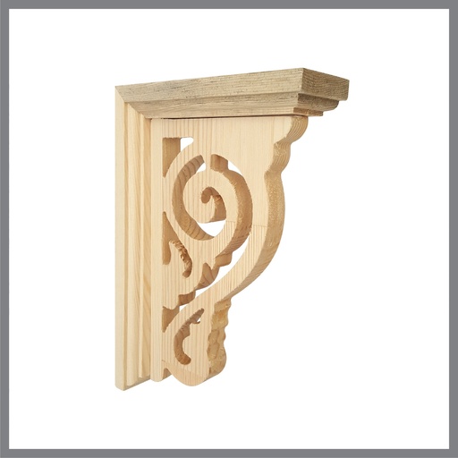 [F-083 A] Capittel décoratif en bois avec sculptures