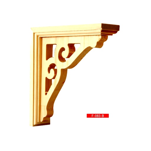 [F-083 B] Wood decorative capitel with sculptures